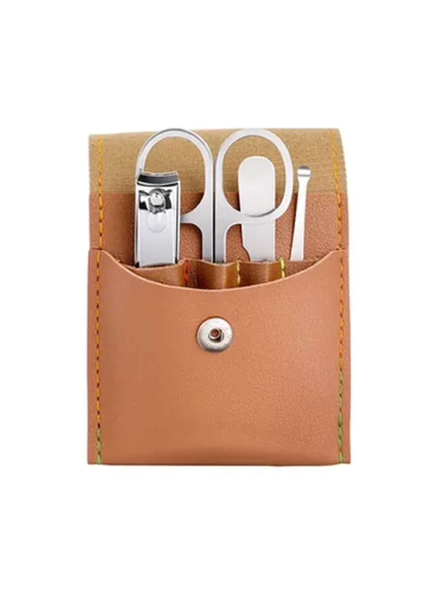 Маникюрный набор HOCO DI57 Gem wallet storage four-piece manicure set (brown)