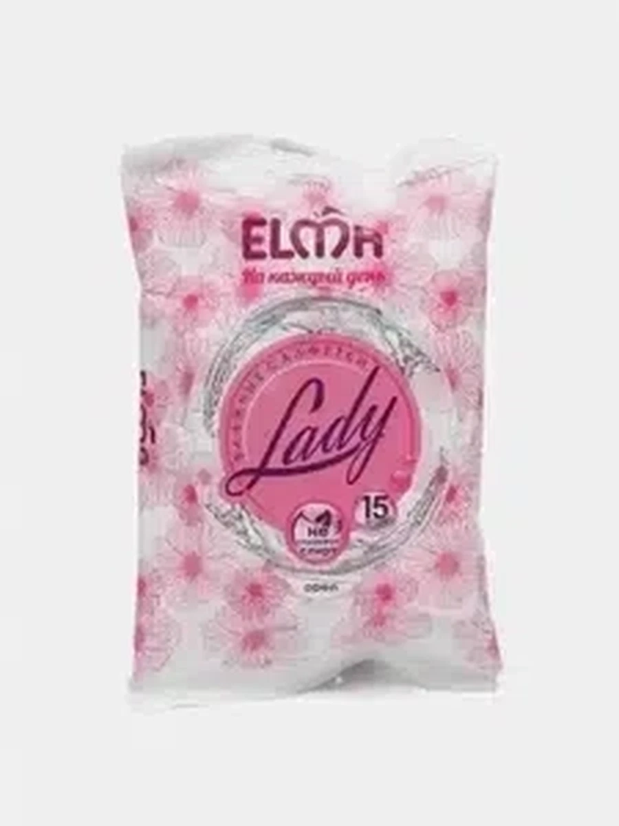 Салфетки влажные ELMA LADY 15шт