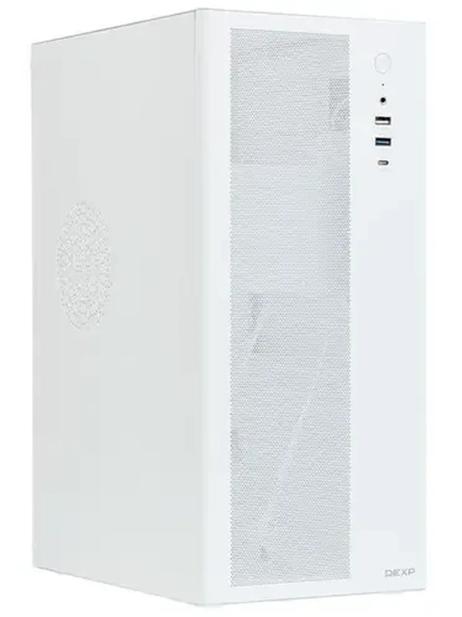 Корпус DEXP Midtower DCM-410W, White, 0.6mm, USB2.0, USB3.0, USB Type-C, без БП