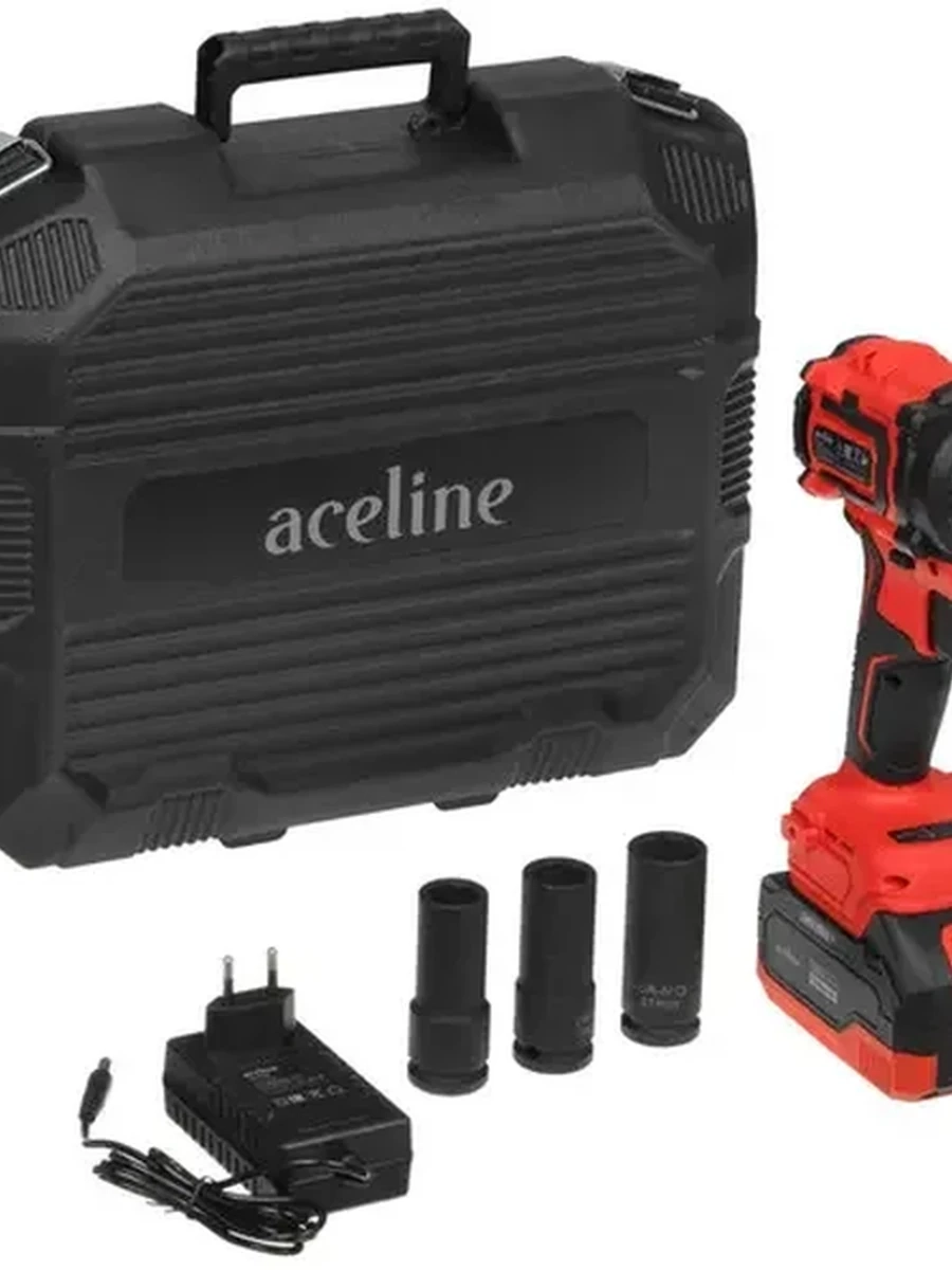 Гайковерт Aceline OBS AWBL23-350 [квадрат 1/2", ударный (тангенциальный), 2800 об/мин, 350 Н*м, 20 В, 1 Акб 3.0 А*ч]