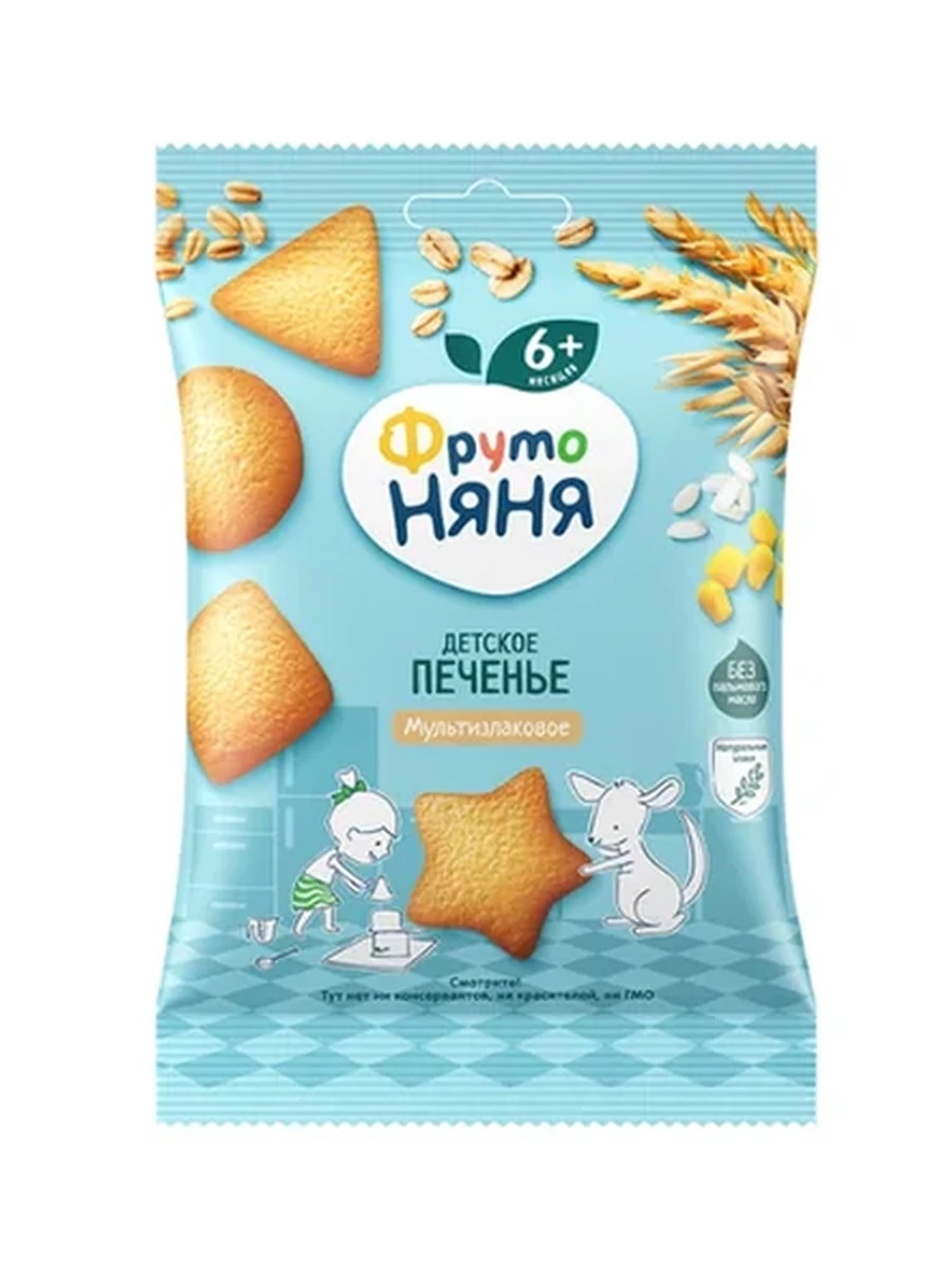 ПЕЧЕНЬЕ ДЕТСКОЕ ФРУТО НЯНЯ МУЛЬТИЗЛАКОВОЕ 50ГР