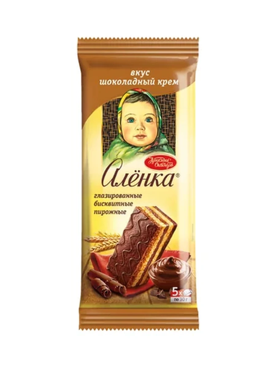 ПИРОЖНОЕ БИСКВИТНОЕ АЛЕНКА ШОКОЛАДНЫЙ КРЕМ 150ГР