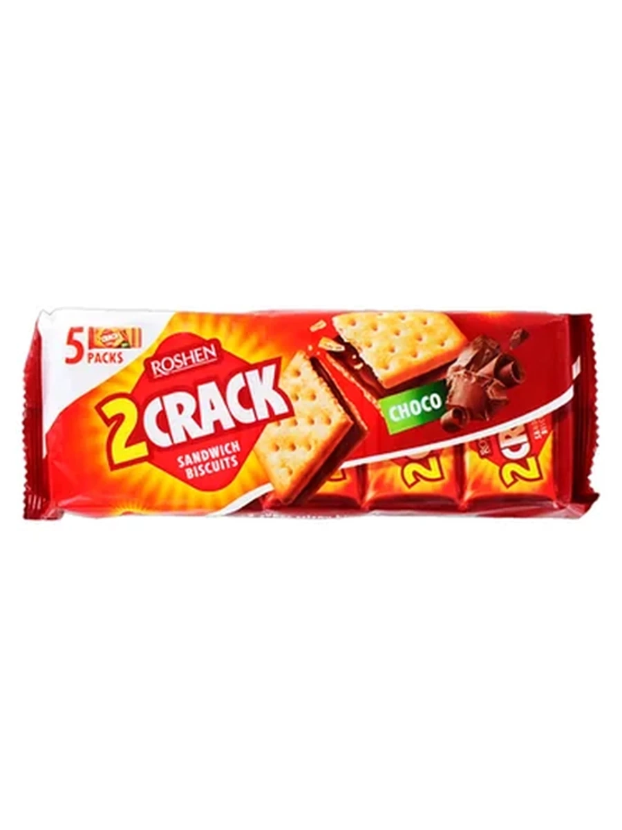 КРЕКЕР 2 CRACK С ШОКОЛАДНОЙ НАЧИНКОЙ 190ГР