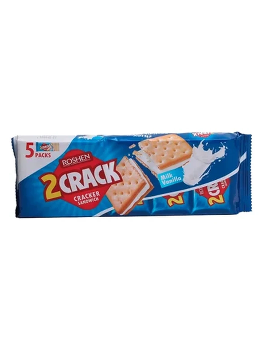 КРЕКЕР 2 CRACK С МОЛОЧНО ВАНИЛЬНОЙ НАЧИНКОЙ 190ГР