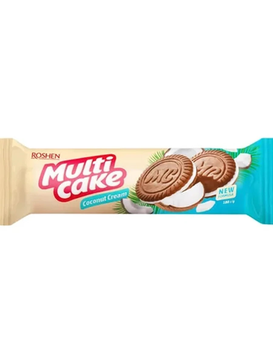ПЕЧЕНЬЕ ROSHEN MULTICAKE НАЧИНКОЙ КОКОС КРЕМ 180ГР
