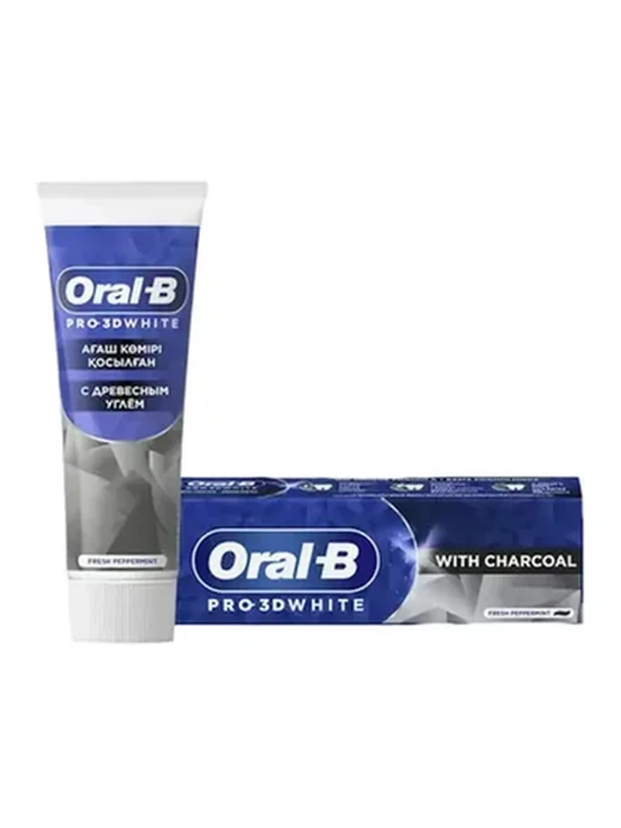 ЗУБНАЯ ПАСТА ORAL_B PRO-3D WHITE С ДРЕВЕСНЫМ УГЛЕМ 75МЛ