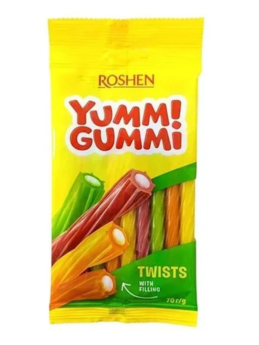 КОНФЕТЫ ЖЕЛЕЙНЫЕ ЯММИ ГАММИ ТВИСТС 70ГР