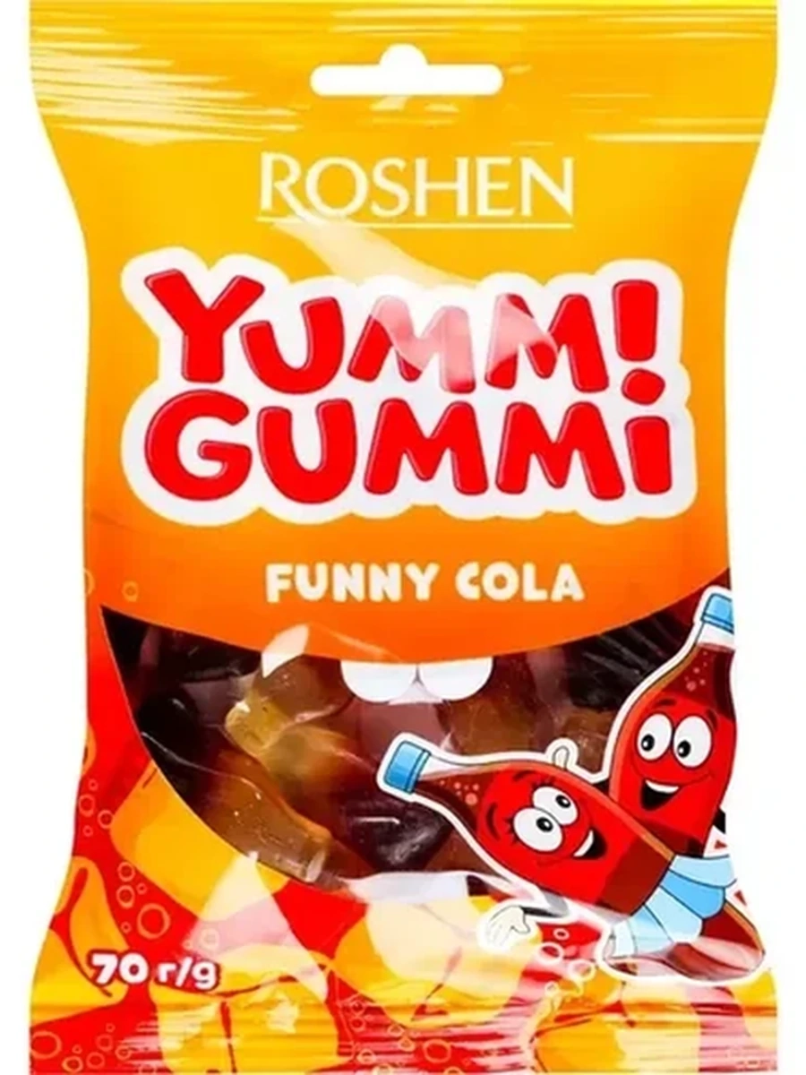 КОНФЕТЫ ЖЕЛЕЙНЫЕ ЯММИ ГАММИ ФАННИ КОЛА 70ГР