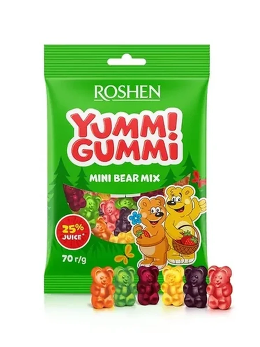 КОНФЕТЫ ЖЕЛЕЙНЫЕ ЯММИ ГАММИ МИНИ БЕАР МИКС 70ГР