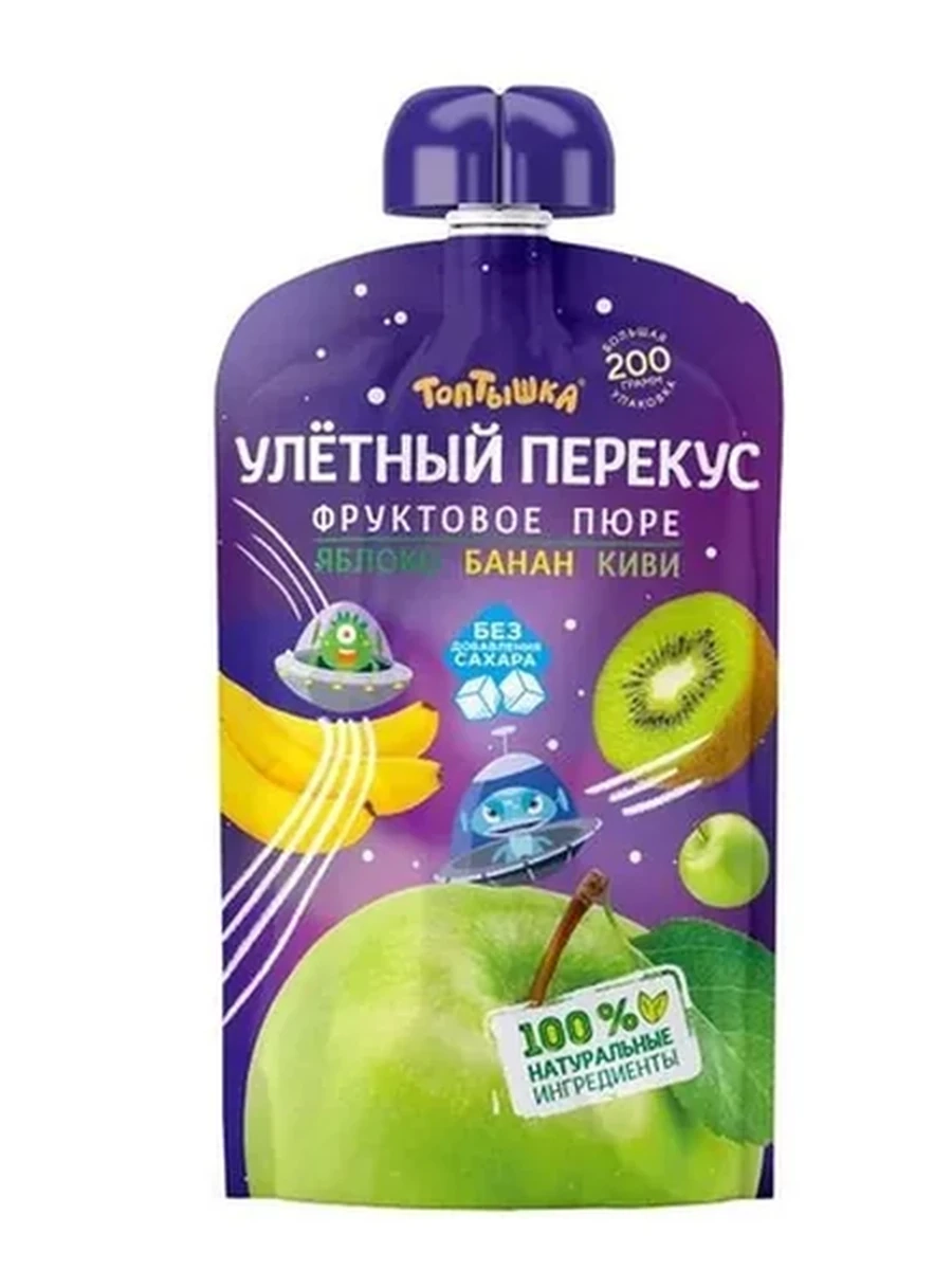 ПЮРЕ ТОПТЫШКА ЯБЛОКО/БАНАН/КИВИ 200ГР