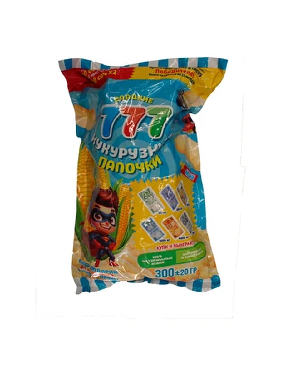 ПАЛОЧКИ КУКУРУЗНЫЕ 777 С ИГРУШКОЙ 300ГР