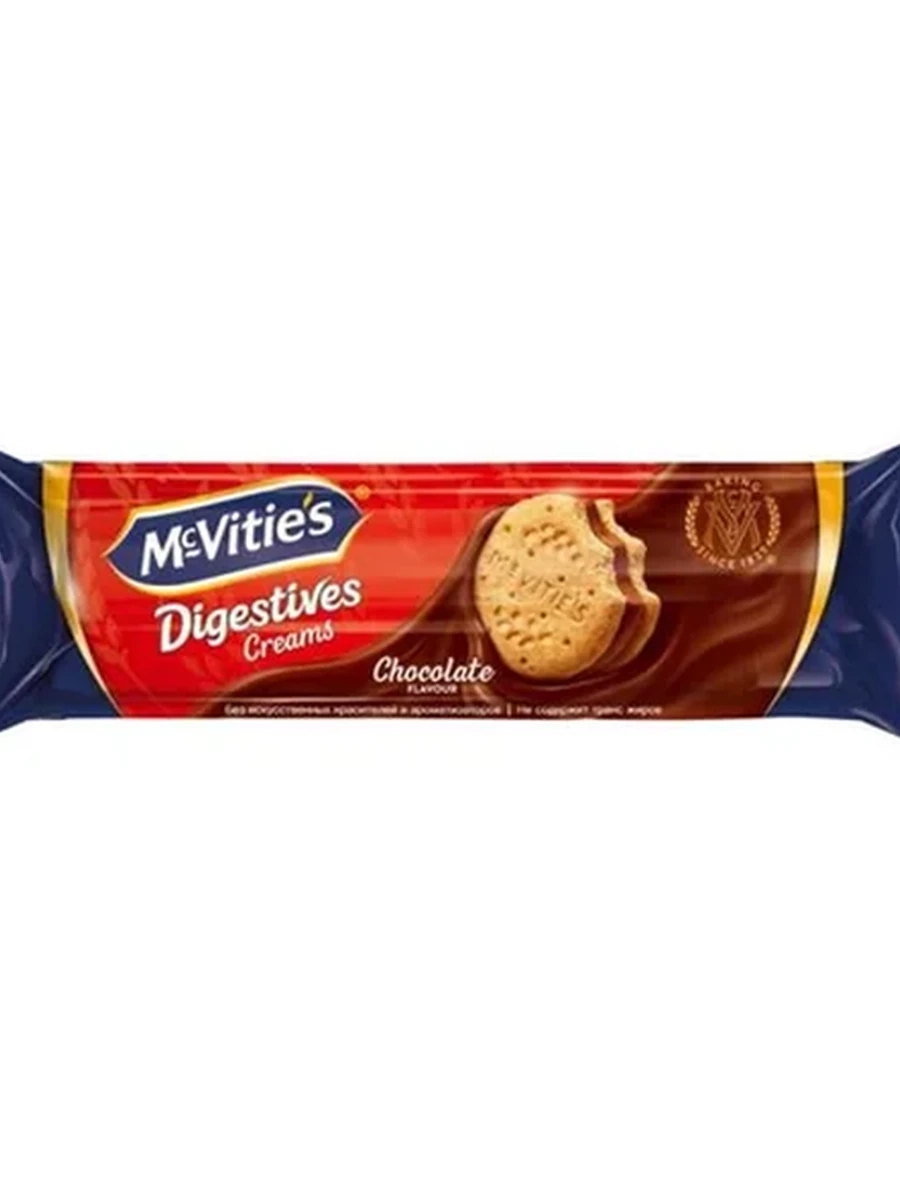 ПЕЧЕНЬЕ MCVITIE`S ЦЕЛЬНОЗЕРНОВОЕ С КРЕМОМ С АРОМАТОМ ШОКОЛАДА 90ГР