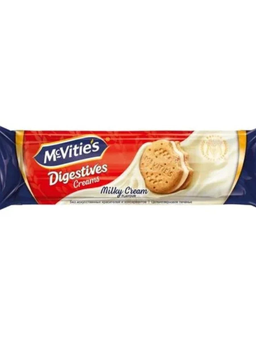 ПЕЧЕНЬЕ MCVITIE`S ЦЕЛЬНОЗЕРНОВОЕ С МОЛОЧНЫМ КРЕМОМ 90ГР