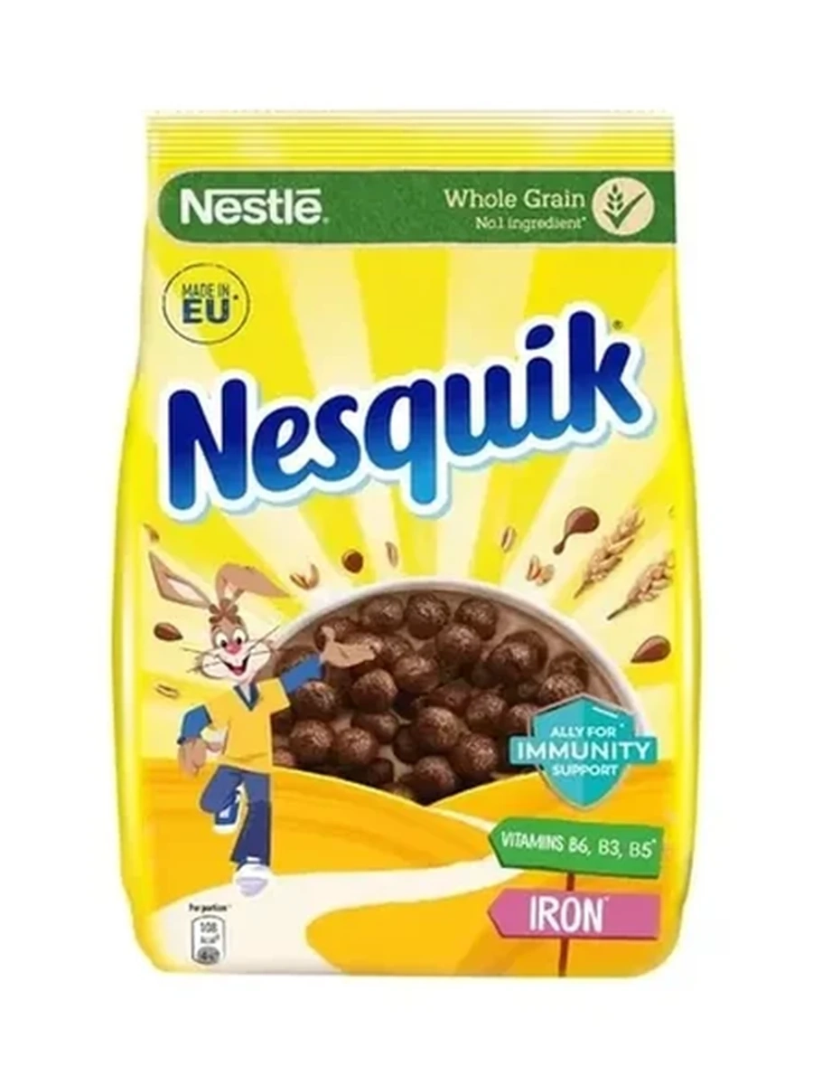ЗАВТРАК ГОТОВЫЙ NESQUIK ШАРИКИ КУКУРУЗНЫЙ ШОКОЛАДНЫЙ 460ГР М/УП