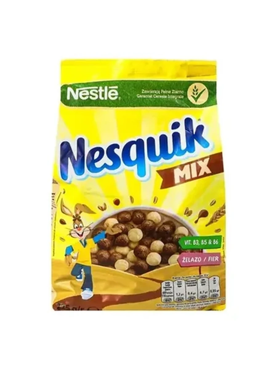 ЗАВТРАК ГОТОВЫЙ NESQUIK MIX ДУО ШАРИКИ ШОКОЛАДНЫЕ 225ГР М/УП