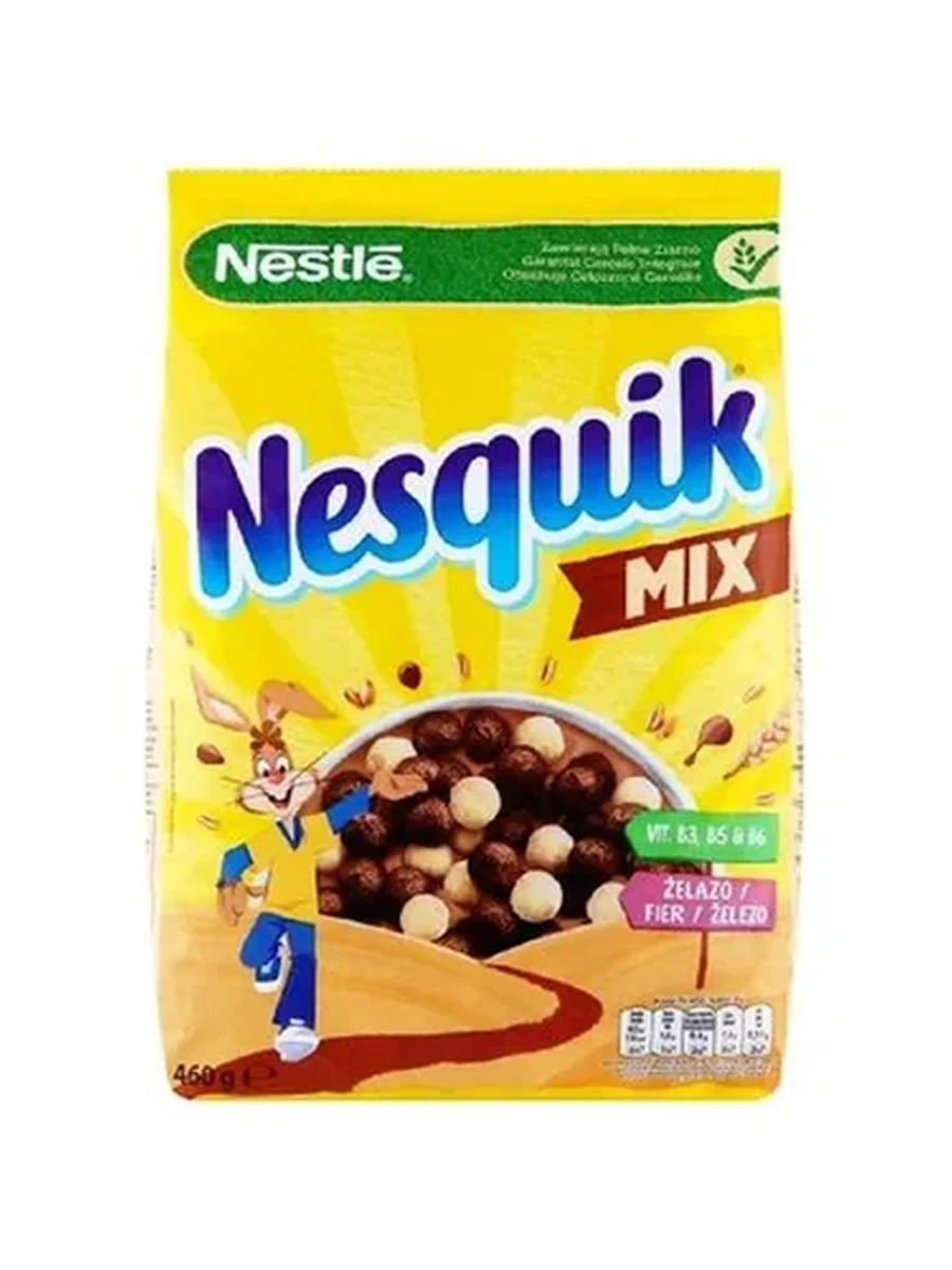 ЗАВТРАК ГОТОВЫЙ NESQUIK MIX ДУО ШАРИКИ ШОКОЛАДНЫЕ 460ГР М/УП