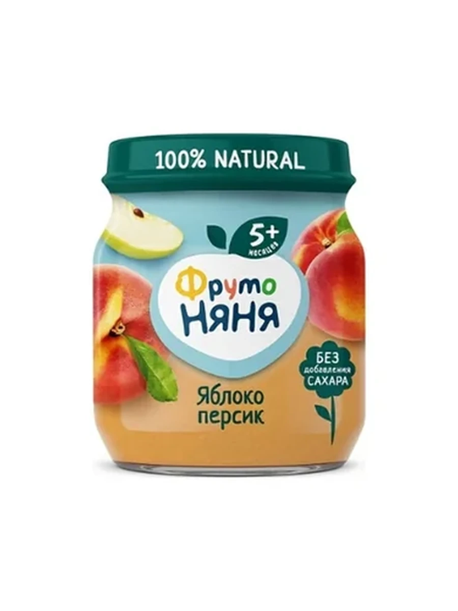 ПЮРЕ ФРУТО НЯНЯ ЯБЛОКО/ПЕРСИК СТ/Б 100ГР