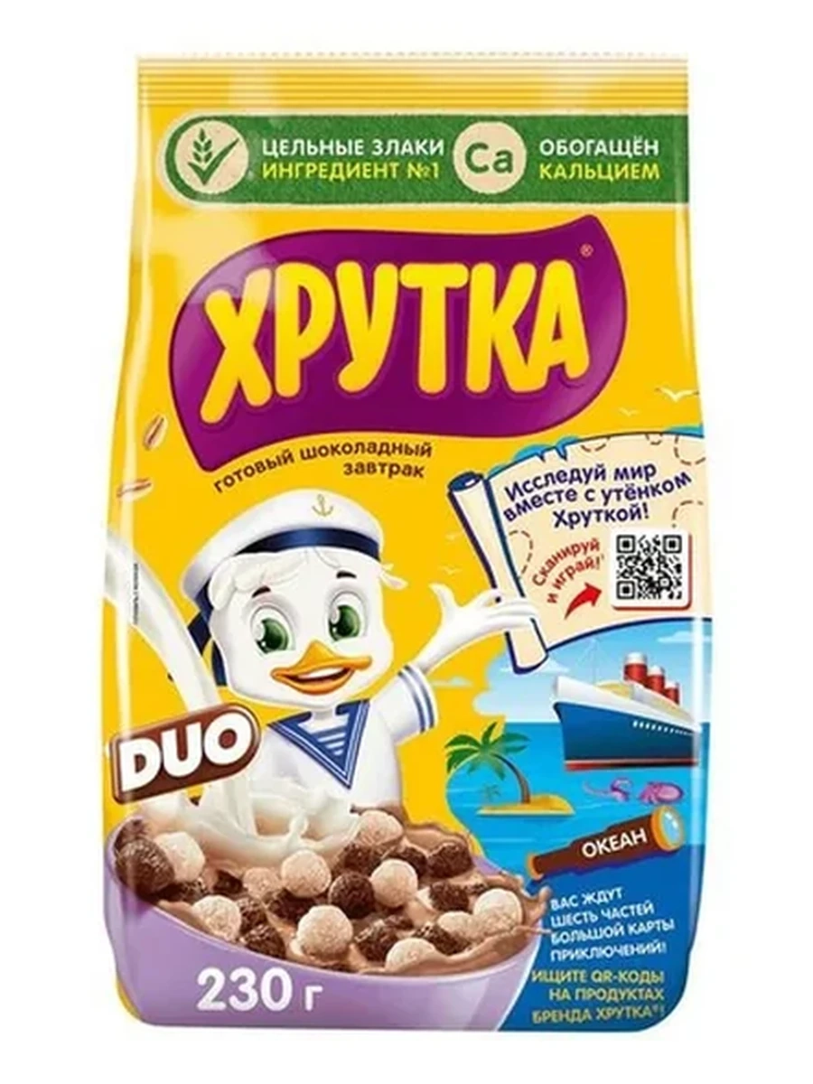 ЗАВТРАК ГОТОВЫЙ ХРУТКА ШАРИКИ КУКУРУЗ DUO ШОК 460ГР