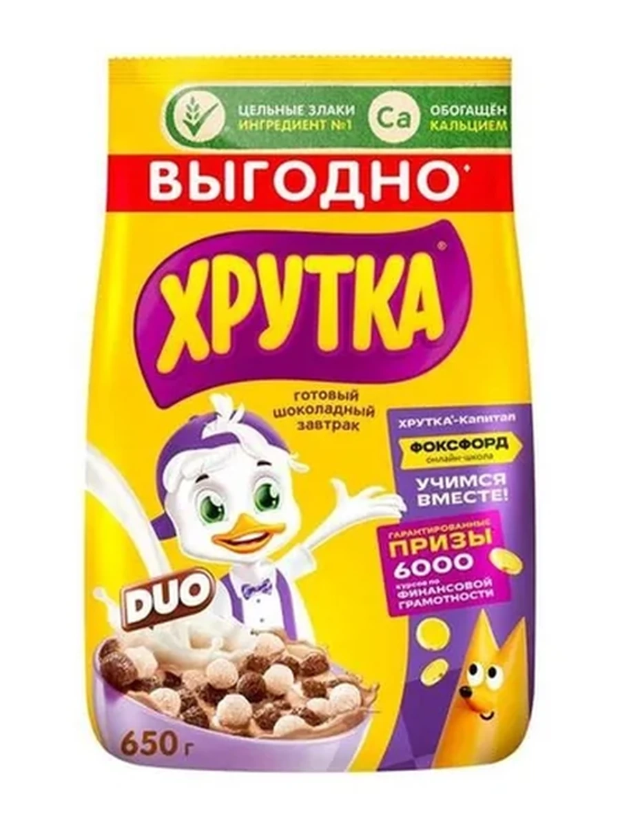 ЗАВТРАК ГОТОВЫЙ ХРУТКА ШАРИКИ КУКУРУЗ DUO ШОК 650ГР