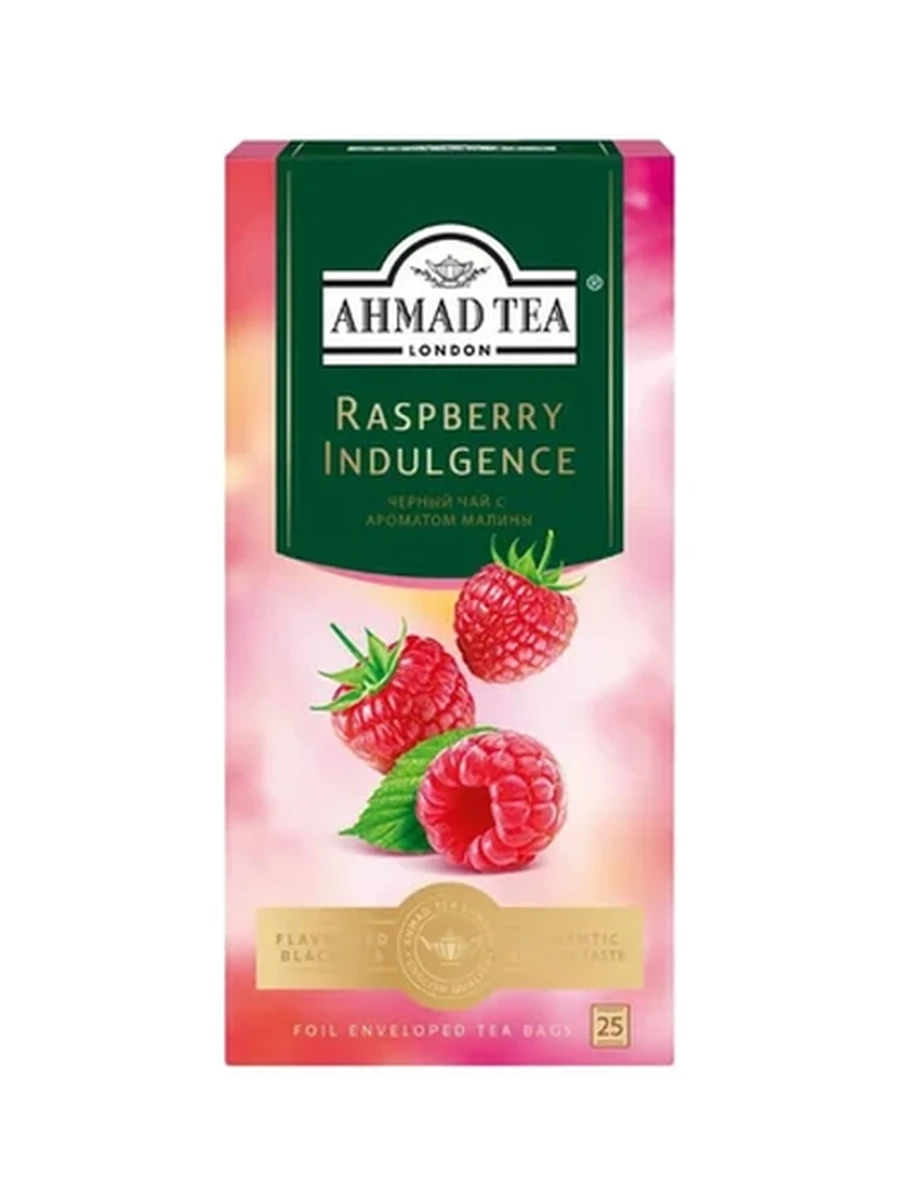ЧАЙ ЧЕРНЫЙ AHMAD TEA МАЛИНОВОЕ ЛАКОМСТВО 25ПАКЕТ