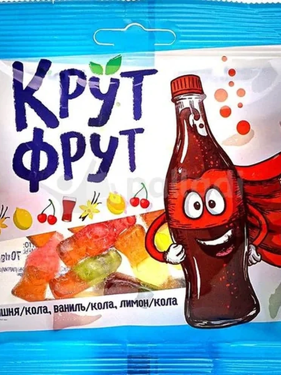 МАРМЕЛАД ЖЕВАТЕЛЬНЫЙ КРУТ ФРУТ ВЕСЕЛЫЕ БУТЫЛОЧКИ 70ГР