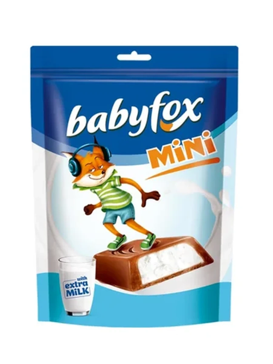 КОНФЕТЫ KDV BABYFOX С МОЛОЧНОЙ НАЧИНКОЙ 120ГР