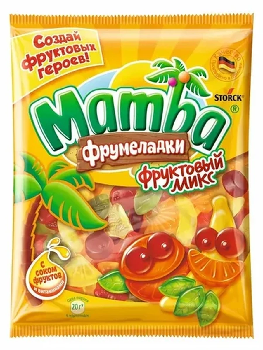 МАРМЕЛАД MAMBA ФРУМЕЛАДКИ ФРУКТЫ МИКС 140ГР