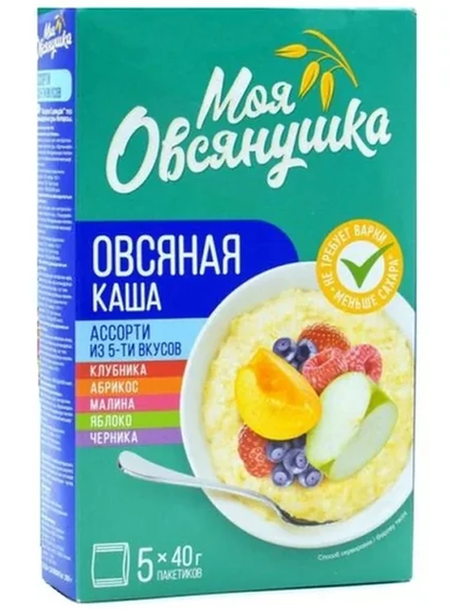 КАША ОВСЯНАЯ МОЯ ОВСЯНУШКА АССОРТИ 5Х40ГР