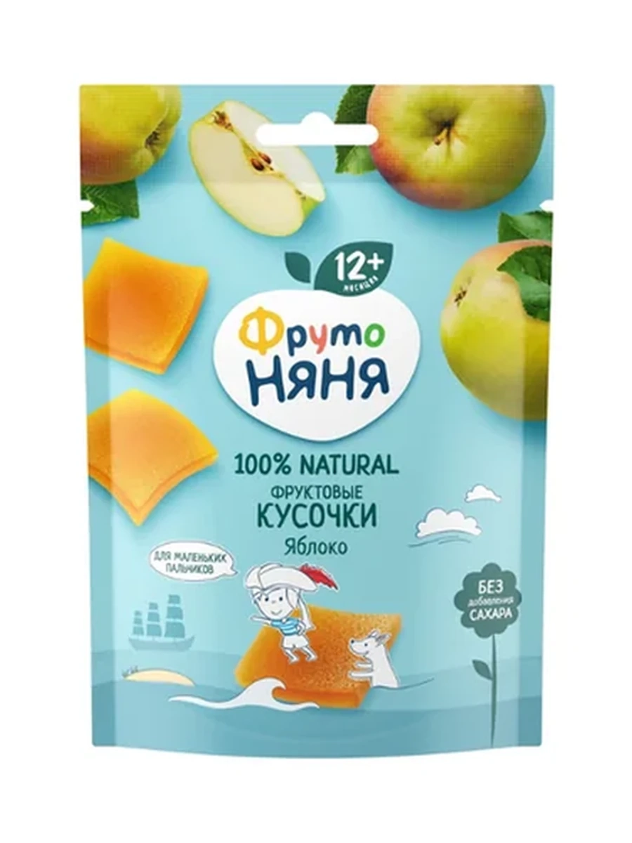 ПАСТИЛА ФРУТО НЯНЯ ФРУКТОВЫЕ КУСОЧКИ ЯБЛОКО 53ГР