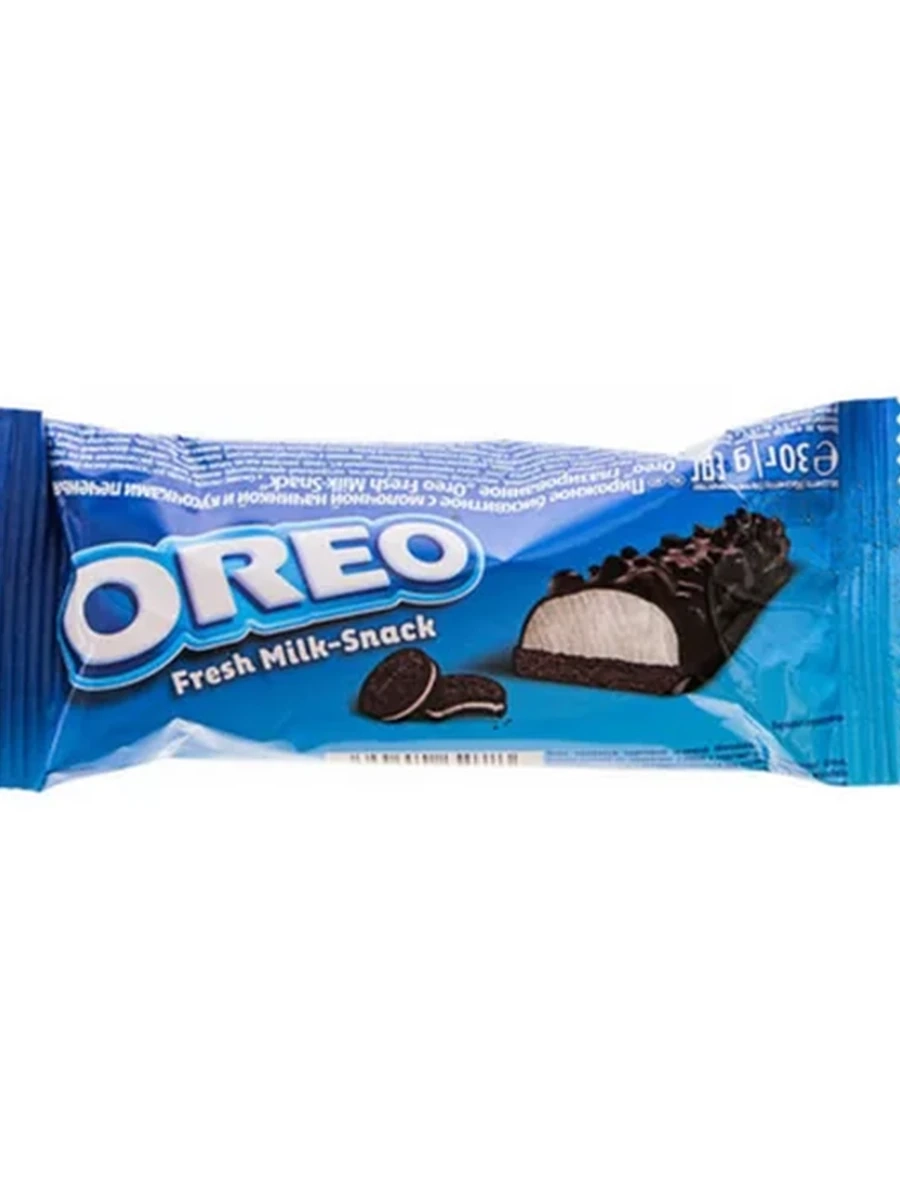 ПИРОЖНОЕ БИСКВИТНОЕ OREO С МОЛ/НАЧИНКОЙ И КУСОЧКАМИ ПЕЧЕНЬЯ OREO 30ГР