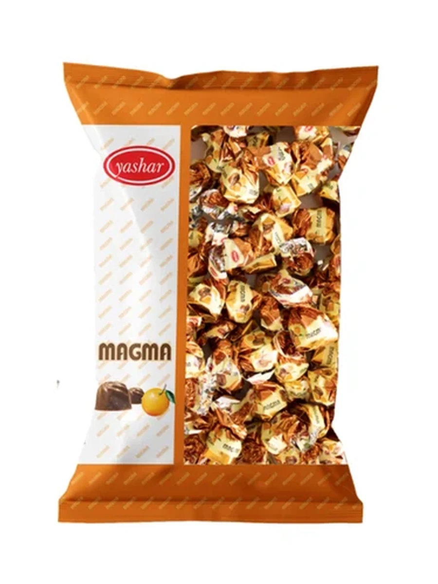 КОНФЕТЫ YASHAR МАГМА СО ВКУСОМ АПЕЛЬСИНА 900ГР