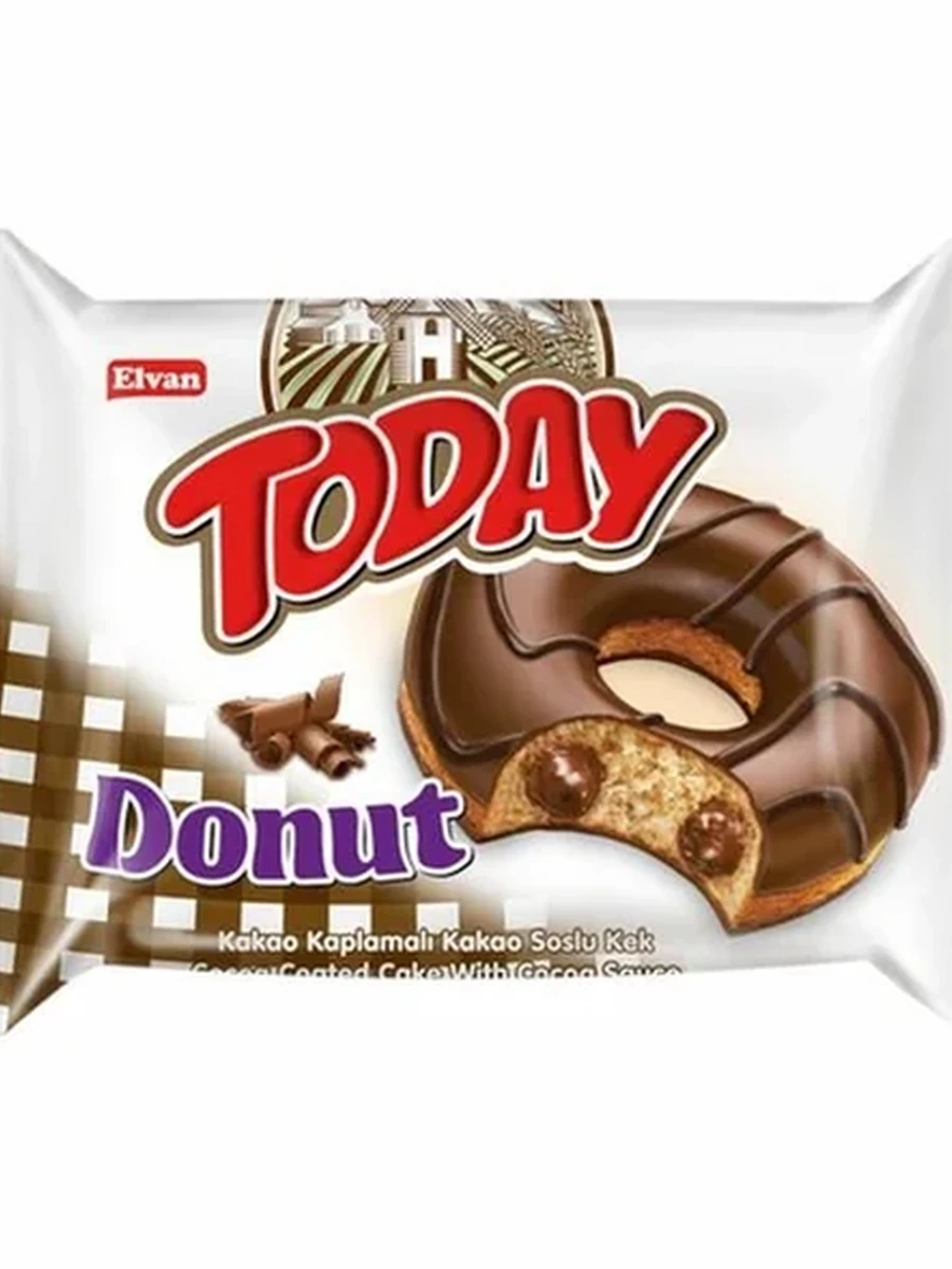 ПОНЧИКИ ELVAN TODAY DONUT С КАКАО 50ГР