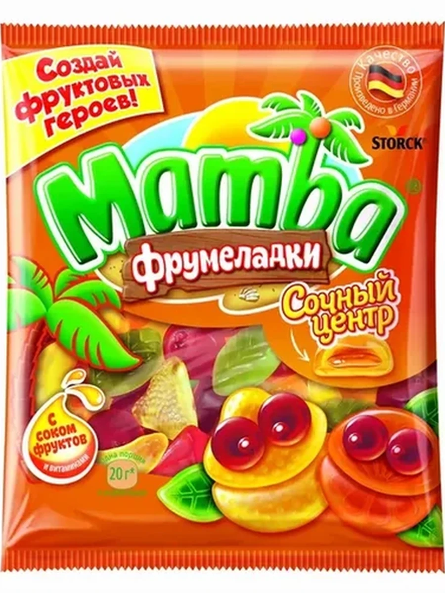 МАРМЕЛАД MAMBA ФРУМЕЛАДКИ СОЧНЫЙ ЦЕНТР 70ГР