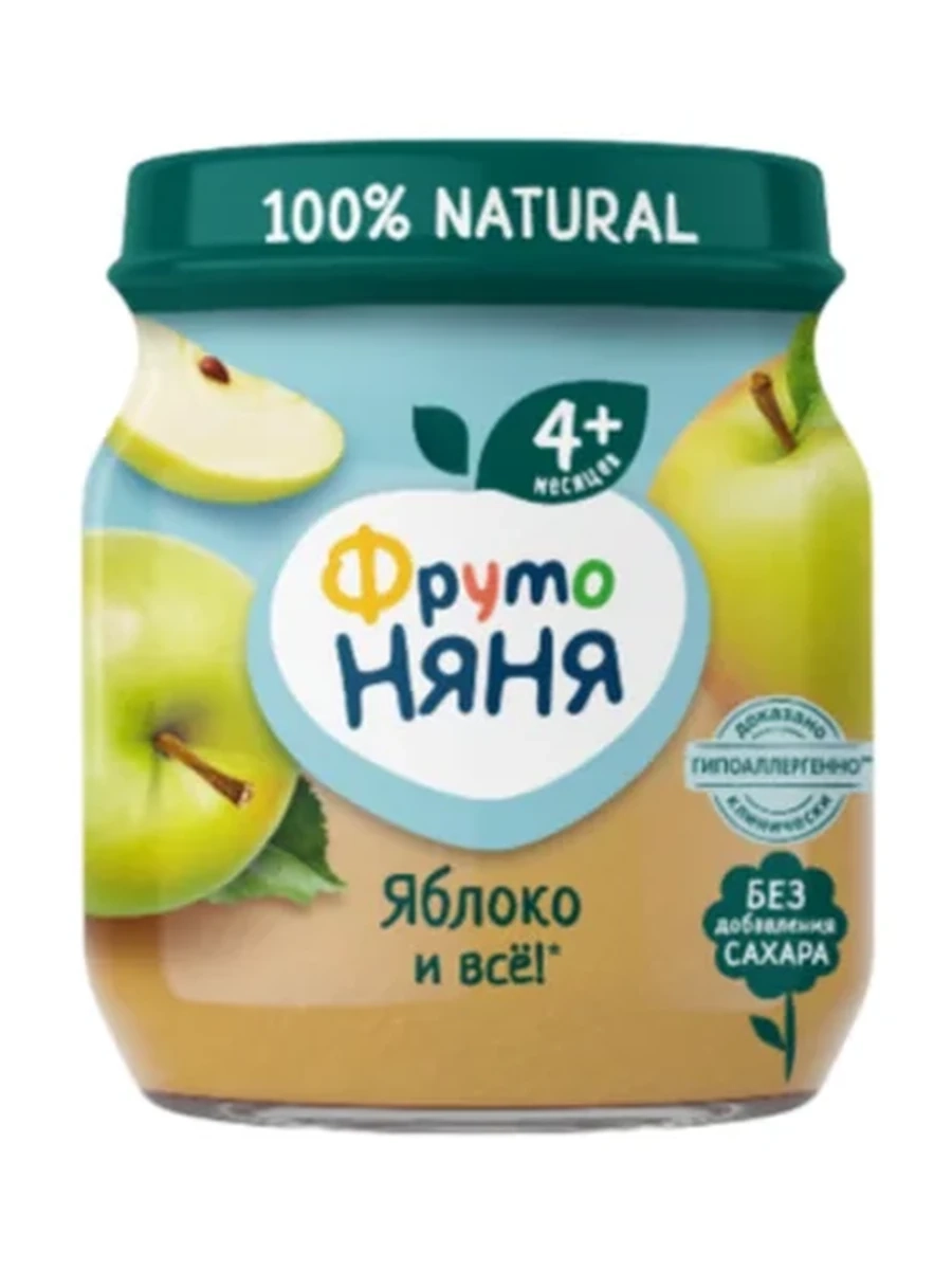 ПЮРЕ ФРУТО НЯНЯ ЯБЛОКО СТ/Б 100ГР