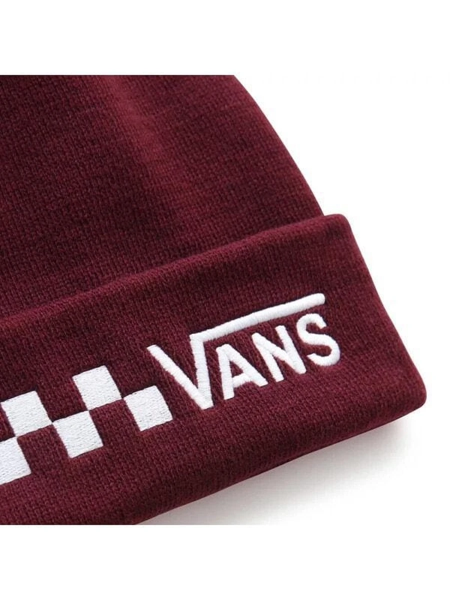 Шапка зимняя унисекс красная Vans 196244182609