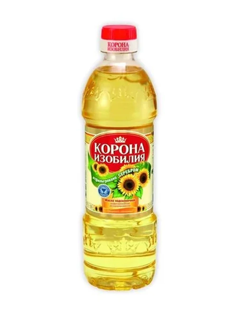 МАСЛО ПОДСОЛНЕЧНОЕ КОРОНА ИЗОБИЛИЯ 500МЛ