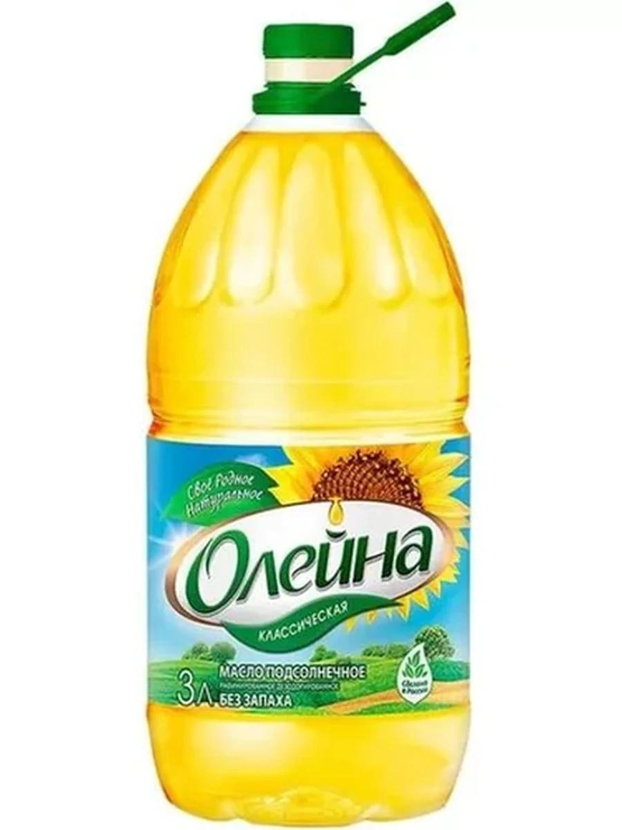 МАСЛО ПОДСОЛНЕЧНОЕ ОЛЕЙНА П/Б 3Л