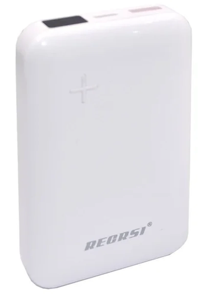 Повербанк 10000 mah с быстрой зарядкой / Белый / Powerbank Recrsi