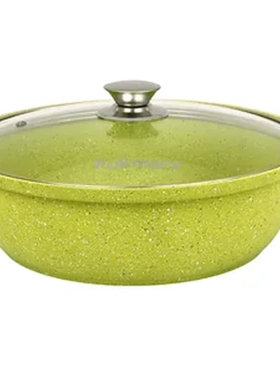 Жаровня Kukmara 3 л со стеклянной крышкой, АП линия Trendy style (Lime)