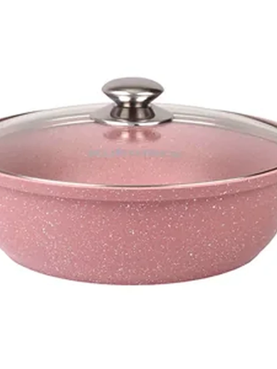 Кастрюля-жаровня Kukmara 3 л со стеклянной крышкой, АП линия Trendy style (Rose)