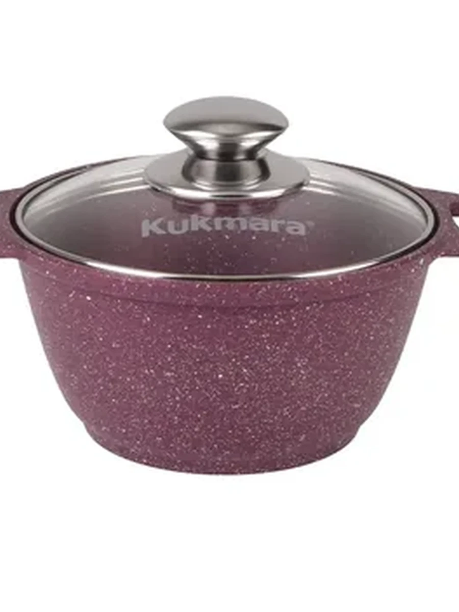 Кастрюля Kukmara 1л со стеклянной крышкой, АП линия Trendy style (Mystery)