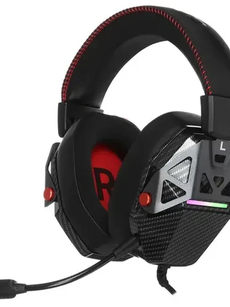 Проводные наушники ARDOR GAMING Carbon [охватывающие, закрытые, 20-20000Гц, микр, рег.громкости, 7.1 черные]