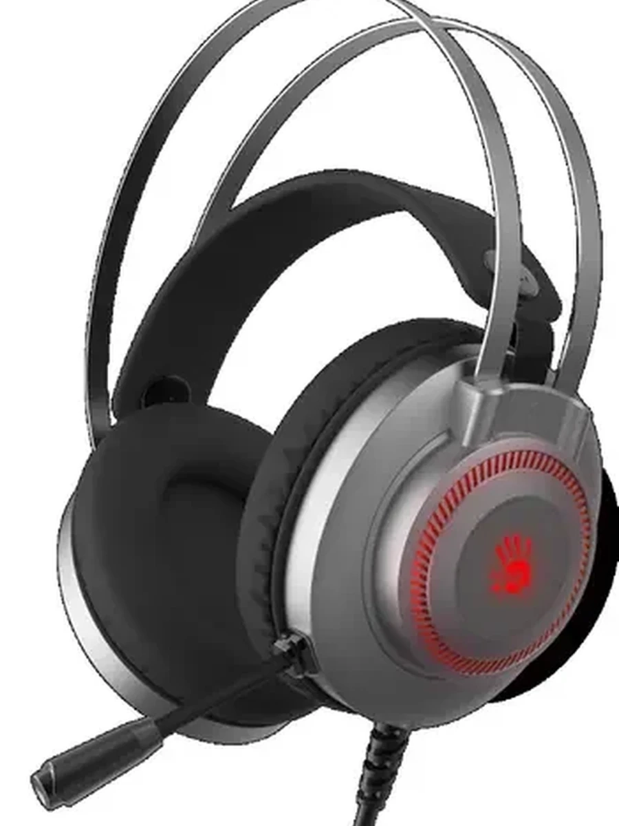 Наушники проводные A4Tech Bloody J200S [охватывающие, закрытые, 20-20000 Гц, микр., рег. громкости, 7.1, Running RGB, каб. 2м, разъем USB]