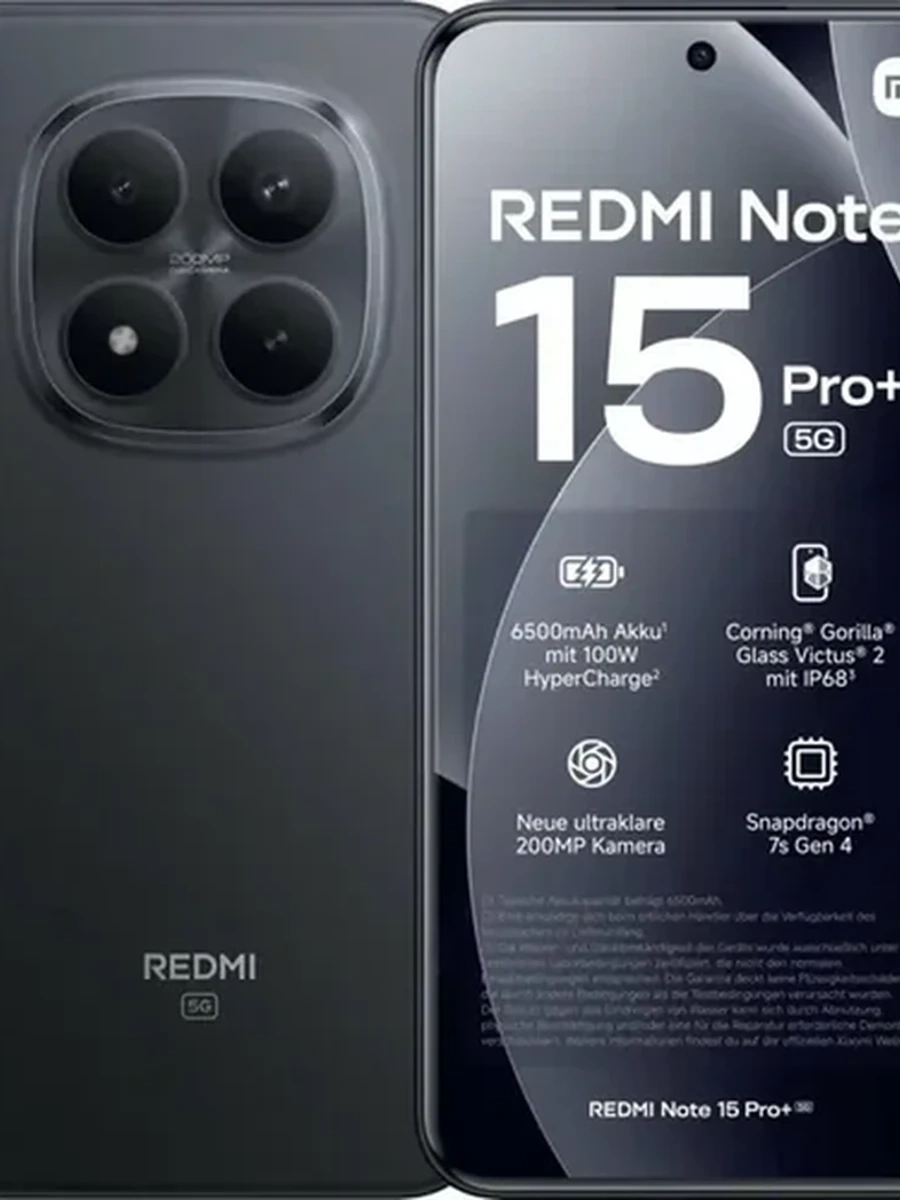 Смартфон Redmi Note 15 Pro Plus 8/256 ГБ черный