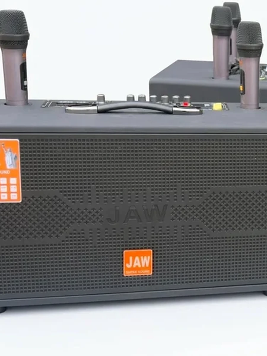 Портативная акустическая система JAW с Bluetooth и двумя беспроводными микрофонами для караоке