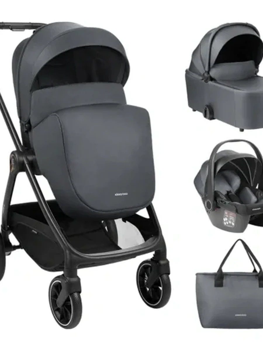 Коляска 3 в1 Modena Dark Grey с автолюлькой