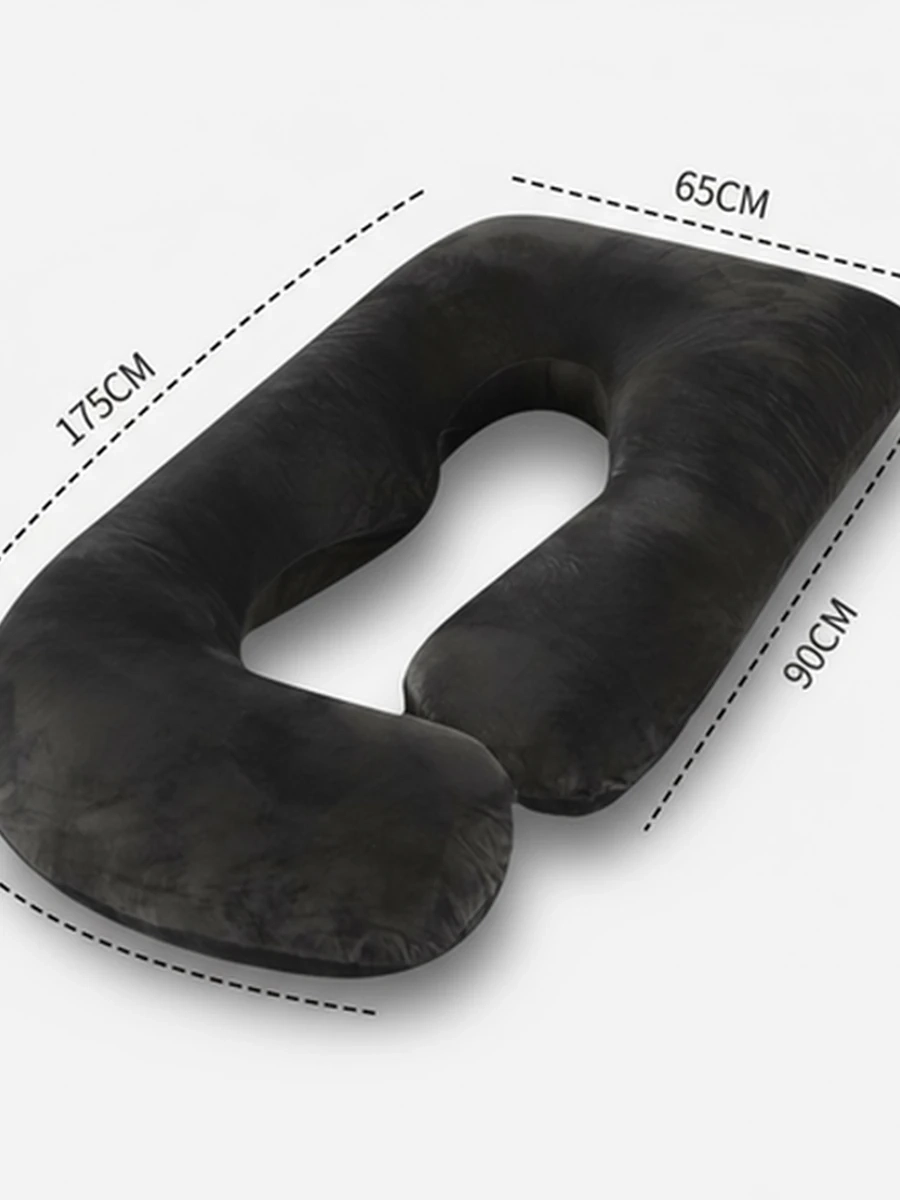 Подушка для беременных и кормления повышенного комфорта J типа универсальная ортопедическая поддержка всего тела для сна и кормления с наволочкой из микровелюра гипоаллергенная мягкая