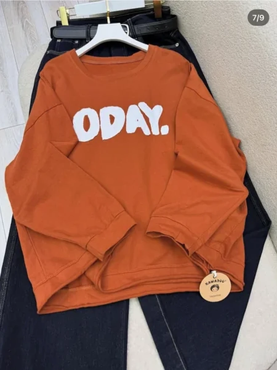 Стильный лонгслив свободного кроя ODAY