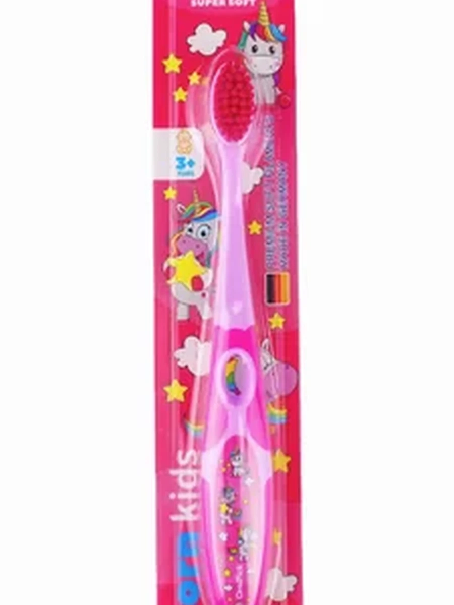 Детская зубная щётка OralPick «Unicorn Kids» (розовая)