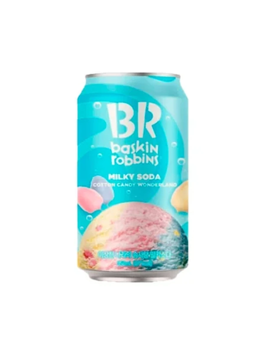 НАПИТОК МОЛОЧНО-ГАЗИРОВАННЫЙ BASKIN ROBBINS СЛАДКАЯ ВАТА Ж/Б 350МЛ